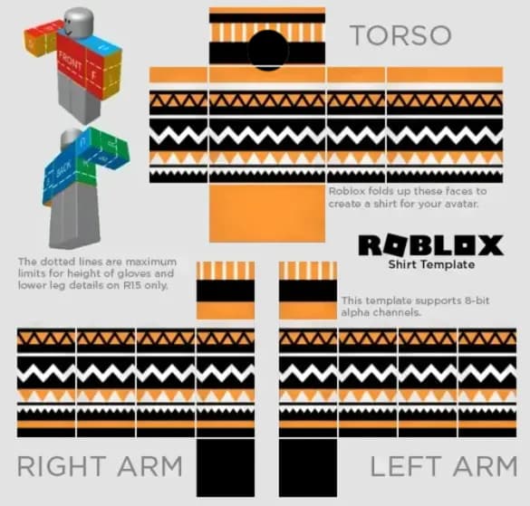 Roblox sweater Templates to preview and edit