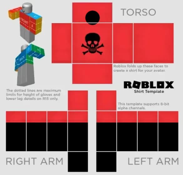 Roblox red t shirt online