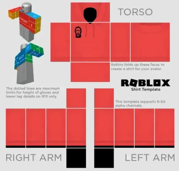 Roblox hoodie Templates to preview and edit