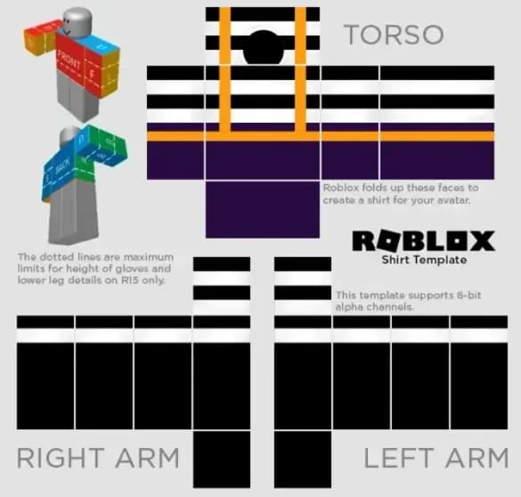 Roblox jumpsuit Templates to preview and edit.