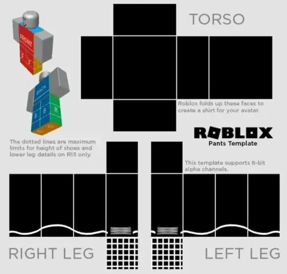 Roblox Black Vans Shoes Template by Pixlr to preview and edit