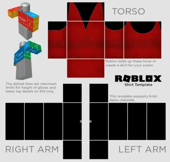 Roblox gown Templates to preview and edit.