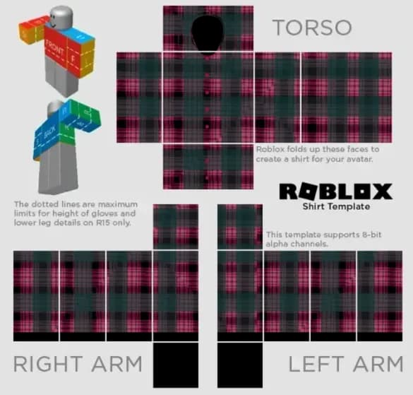 Roblox skirt Templates to preview and edit