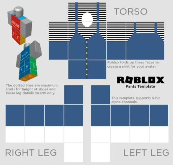 Image of Blue Denim Dress Jumper With Long Sleeve Stripe Shirt