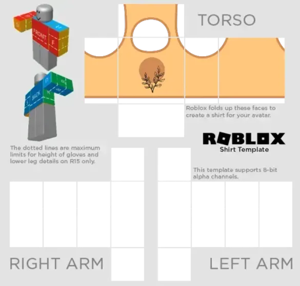 Roblox Orange Vest Template by Pixlr to preview and edit.