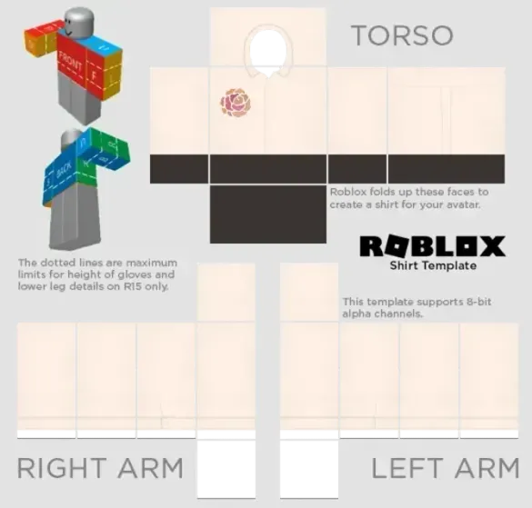 Roblox Rose Shirt Template by Pixlr to preview and edit.