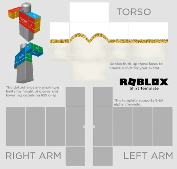 Roblox Stunning White Gown Template by Pixlr to preview and edit.