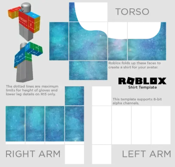 Roblox Dreamy Galaxy Dress Template by Pixlr to preview and edit.