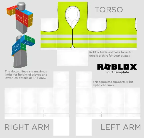 Roblox Safety Vest Template by Pixlr to preview and edit.