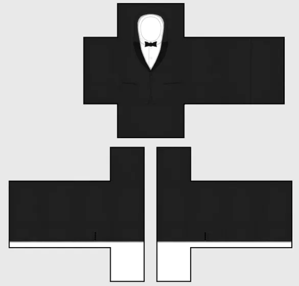 Roblox Tuxedo Top Template by Pixlr to preview and edit.