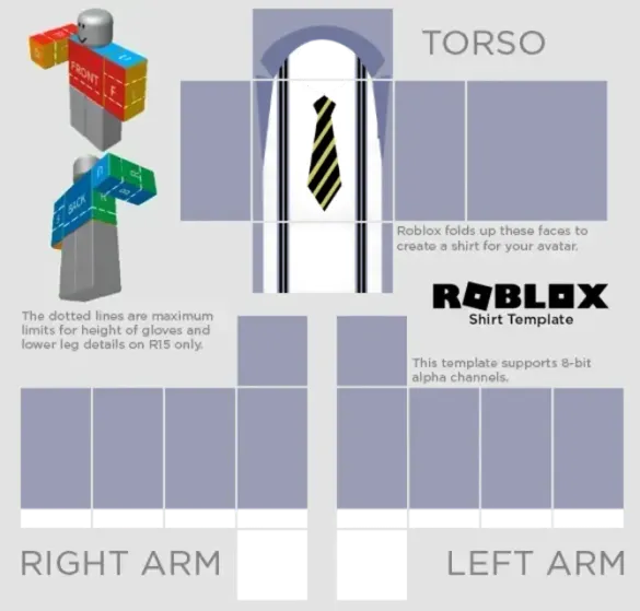 Roblox Blue Suit And Tie Template by Pixlr to preview and edit.