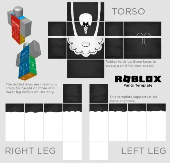 Roblox Maid Uniform #2 Template by Pixlr to preview and edit.