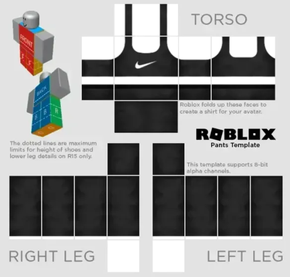 Roblox Female Athlete Attire Template by Pixlr to preview and edit.