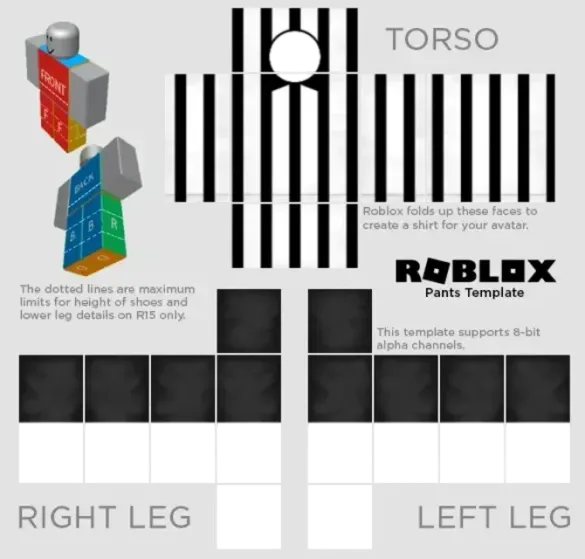 Roblox Soccer Referee Attire Template by Pixlr to preview and edit.