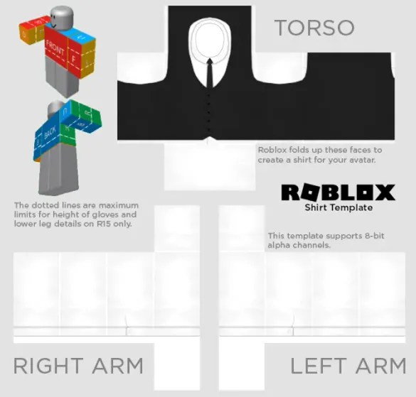 Roblox Dark Vest Template by Pixlr to preview and edit.